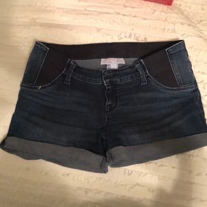 Cuff hem Side Panel Maternity shorts